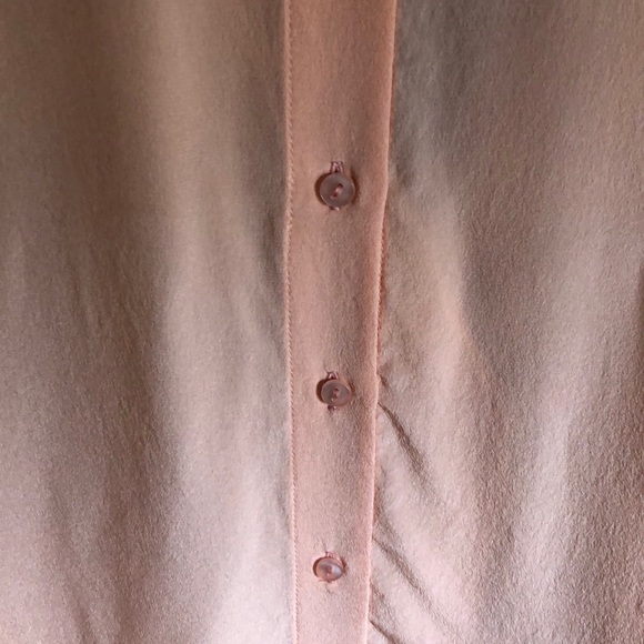 100% Silk peach long sleeve top -Lucky Brand - Picture 6 of 8